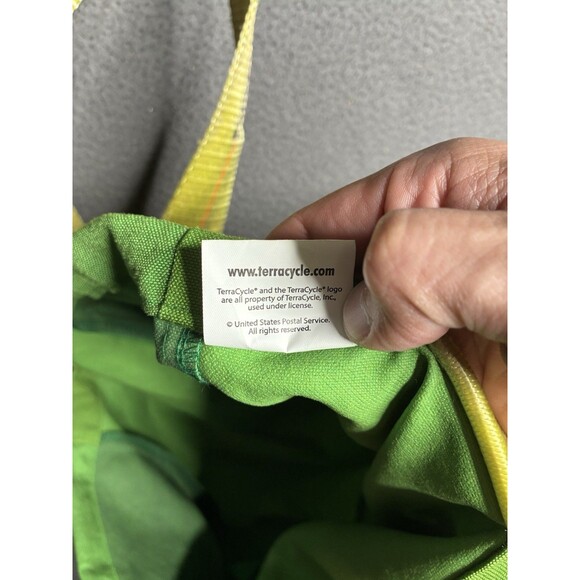 USPS Postal Mail Bag Shopping Tote Bag Recycled Reusable Terracycle 14x15x6 - Picture 6 of 16